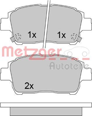 Metzger 1170322 - Bremžu uzliku kompl., Disku bremzes autospares.lv