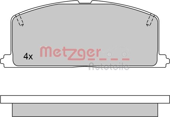 Metzger 1170327 - Тормозные колодки, дисковые, комплект www.autospares.lv