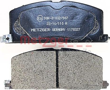 Metzger 1170327 - Bremžu uzliku kompl., Disku bremzes www.autospares.lv