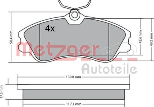 Metzger 1170377 - Bremžu uzliku kompl., Disku bremzes autospares.lv