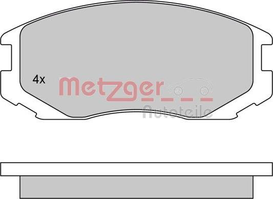 Metzger 1170294 - Brake Pad Set, disc brake www.autospares.lv