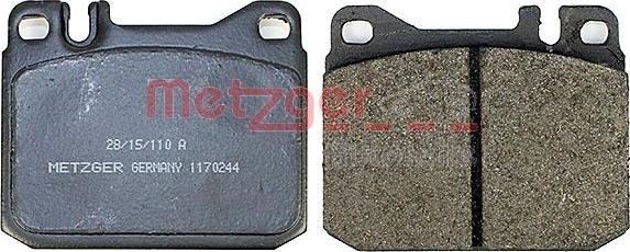 Metzger 1170244 - Bremžu uzliku kompl., Disku bremzes www.autospares.lv