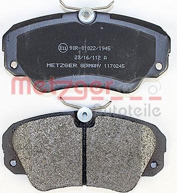 Metzger 1170245 - Bremžu uzliku kompl., Disku bremzes www.autospares.lv