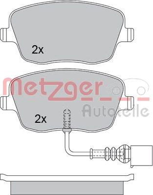 Metzger 1170246 - Тормозные колодки, дисковые, комплект www.autospares.lv