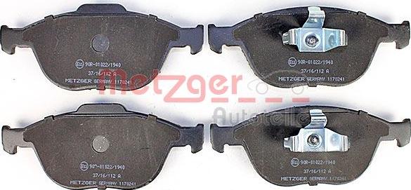 Metzger 1170241 - Bremžu uzliku kompl., Disku bremzes www.autospares.lv