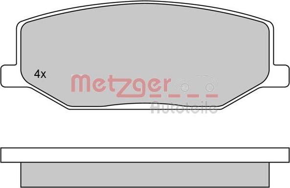 Metzger 1170259 - Brake Pad Set, disc brake www.autospares.lv