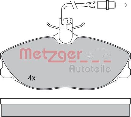 Metzger 1170253 - Bremžu uzliku kompl., Disku bremzes www.autospares.lv