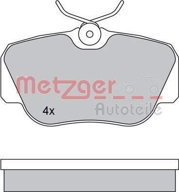 Metzger 1170266 - Brake Pad Set, disc brake www.autospares.lv