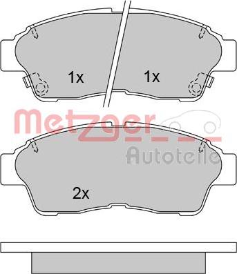 Metzger 1170209 - Brake Pad Set, disc brake www.autospares.lv