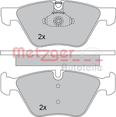 Metzger 1170203 - Тормозные колодки, дисковые, комплект www.autospares.lv