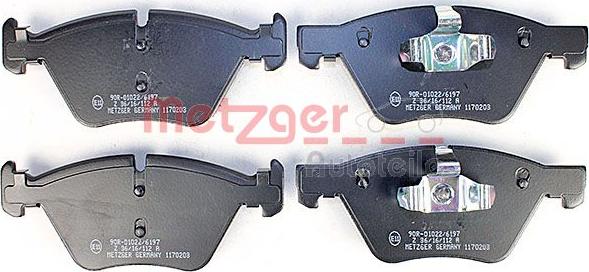 Metzger 1170203 - Bremžu uzliku kompl., Disku bremzes www.autospares.lv