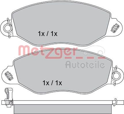 Metzger 1170210 - Bremžu uzliku kompl., Disku bremzes autospares.lv