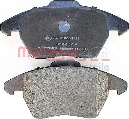 Metzger 1170211 - Bremžu uzliku kompl., Disku bremzes www.autospares.lv