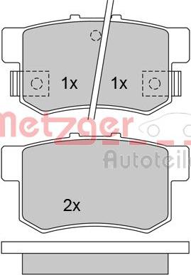 Metzger 1170213 - Bremžu uzliku kompl., Disku bremzes autospares.lv