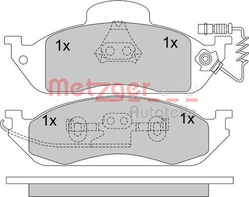 Mercedes-Benz 1634200320 - Bremžu uzliku kompl., Disku bremzes www.autospares.lv