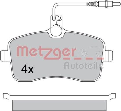 Metzger 1170283 - Bremžu uzliku kompl., Disku bremzes autospares.lv