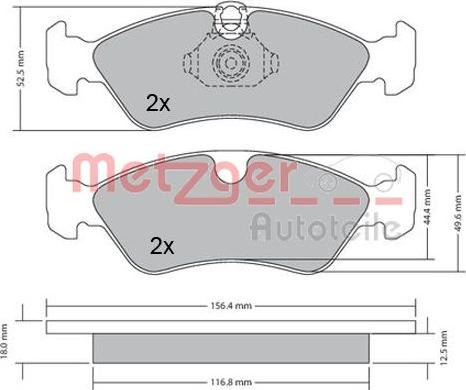 Metzger 1170235 - Bremžu uzliku kompl., Disku bremzes autospares.lv