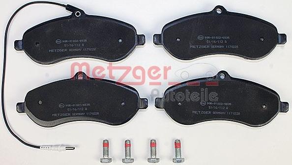 Metzger 1170228 - Bremžu uzliku kompl., Disku bremzes www.autospares.lv