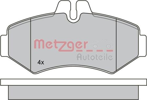 Metzger 1170274 - Bremžu uzliku kompl., Disku bremzes www.autospares.lv