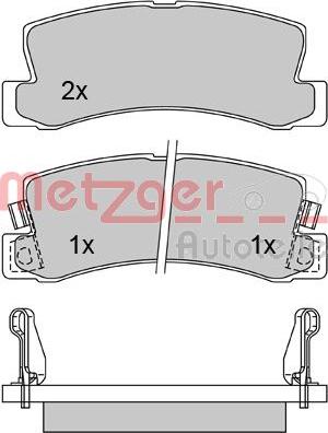 Metzger 1170277 - Тормозные колодки, дисковые, комплект www.autospares.lv