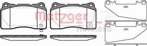 Metzger 1170745 - Brake Pad Set, disc brake www.autospares.lv