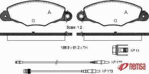 Metzger 1170743 - Bremžu uzliku kompl., Disku bremzes www.autospares.lv