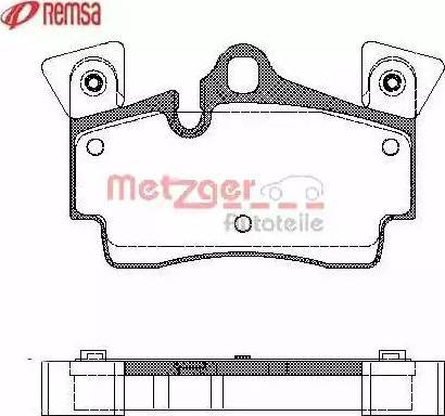 Metzger 1170762 - Тормозные колодки, дисковые, комплект www.autospares.lv