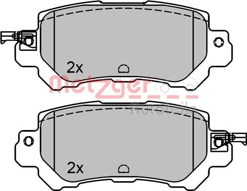 Metzger 1170787 - Brake Pad Set, disc brake www.autospares.lv