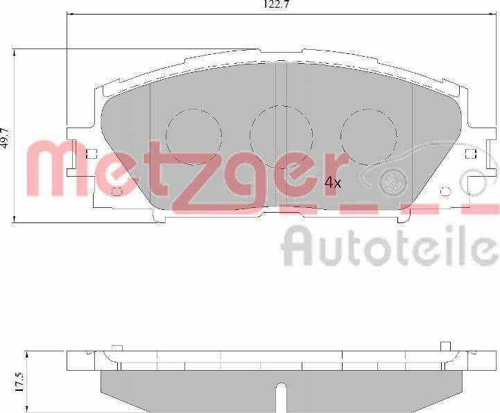 Metzger 1170772 - Bremžu uzliku kompl., Disku bremzes www.autospares.lv