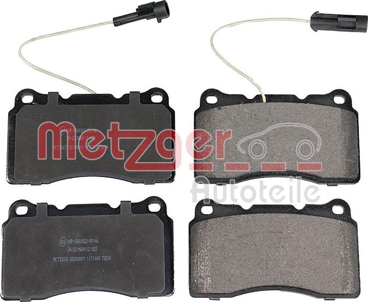 Metzger 1171000 - Bremžu uzliku kompl., Disku bremzes www.autospares.lv