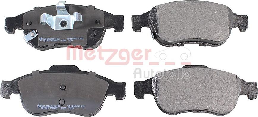 Metzger 1171003 - Bremžu uzliku kompl., Disku bremzes www.autospares.lv