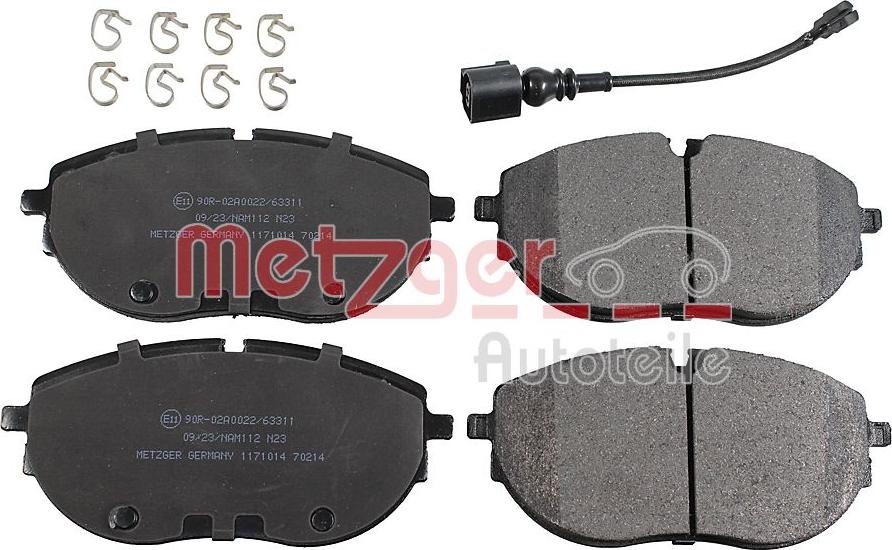 Metzger 1171014 - Bremžu uzliku kompl., Disku bremzes www.autospares.lv