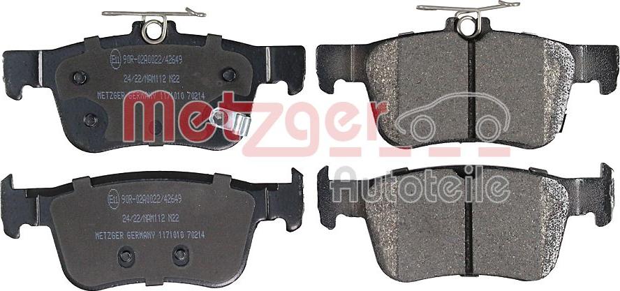 Metzger 1171010 - Bremžu uzliku kompl., Disku bremzes www.autospares.lv