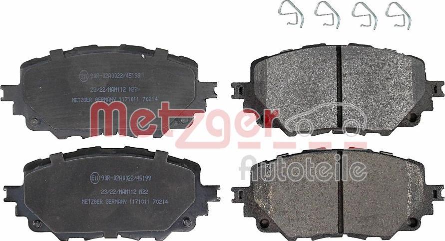 Metzger 1171011 - Bremžu uzliku kompl., Disku bremzes www.autospares.lv