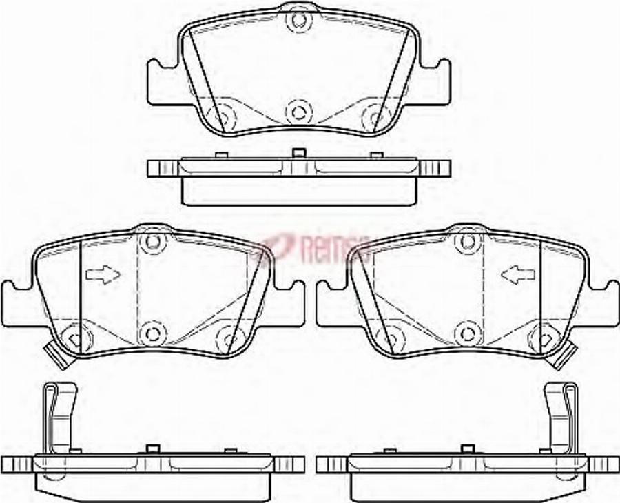 Metzger 1356.02 - Тормозные колодки, дисковые, комплект www.autospares.lv