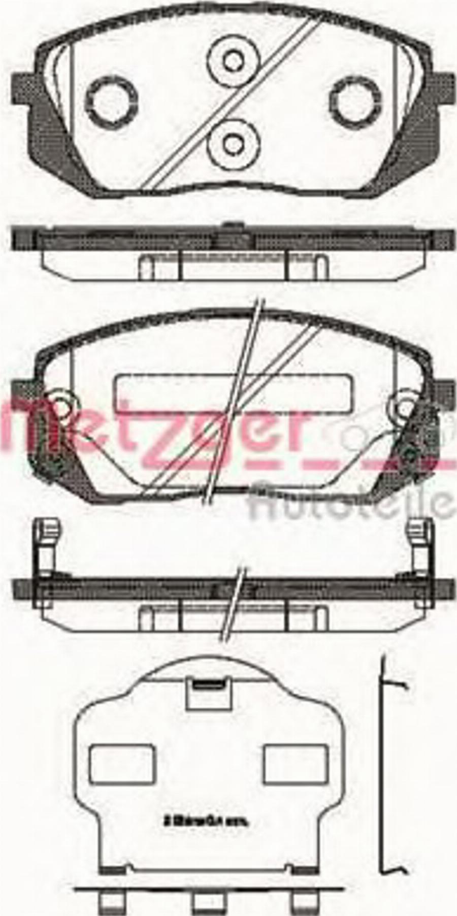 Metzger 1302.02 - Bremžu uzliku kompl., Disku bremzes autospares.lv