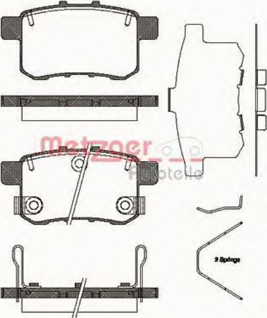 Metzger 1332.12 - Bremžu uzliku kompl., Disku bremzes www.autospares.lv