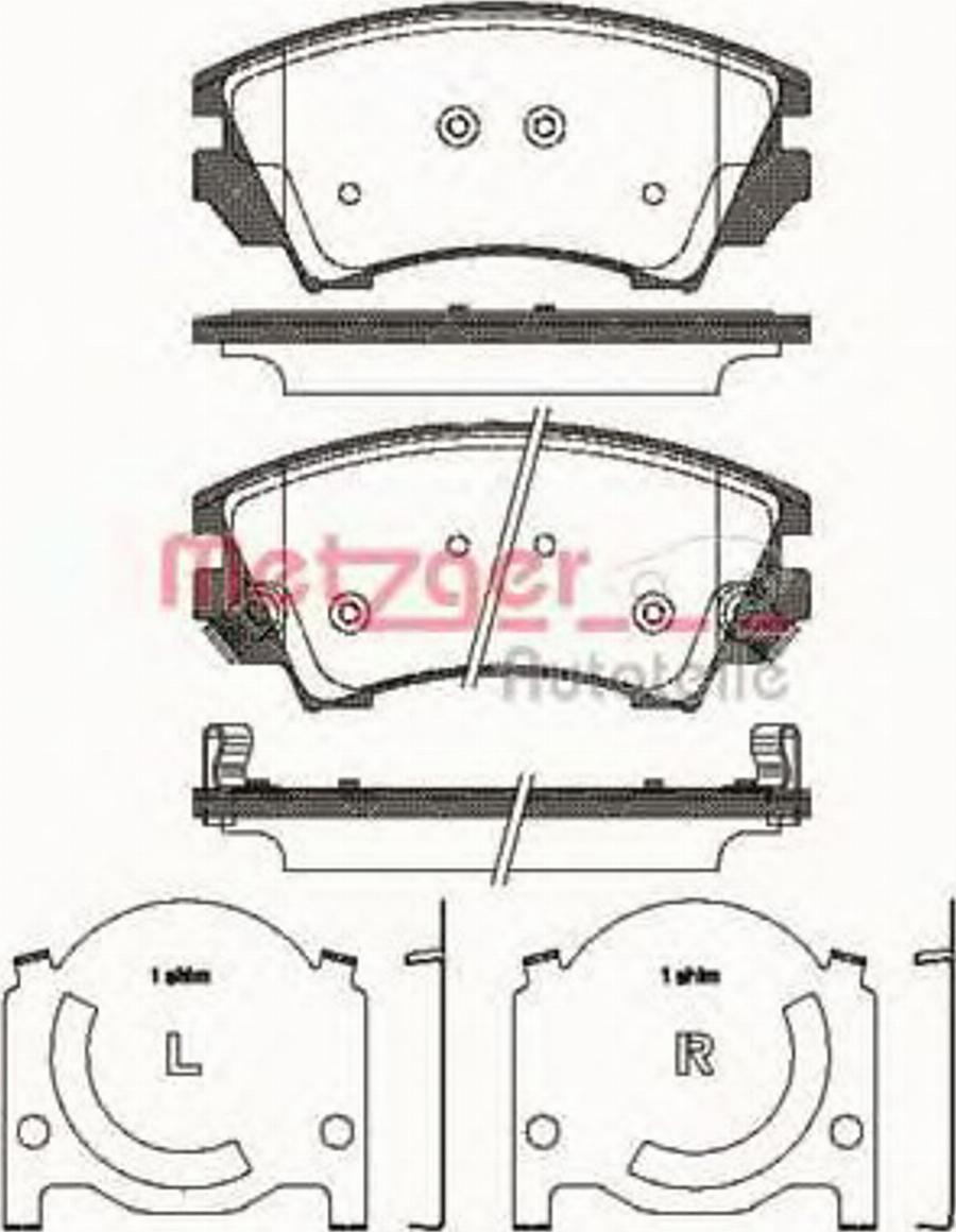 Metzger 1375.12 - Bremžu uzliku kompl., Disku bremzes www.autospares.lv