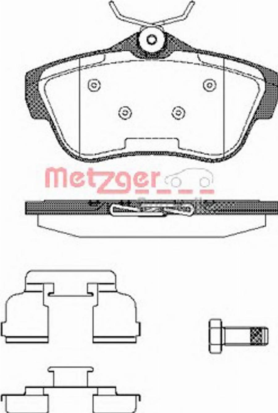 Metzger 1299.00 - Brake Pad Set, disc brake www.autospares.lv