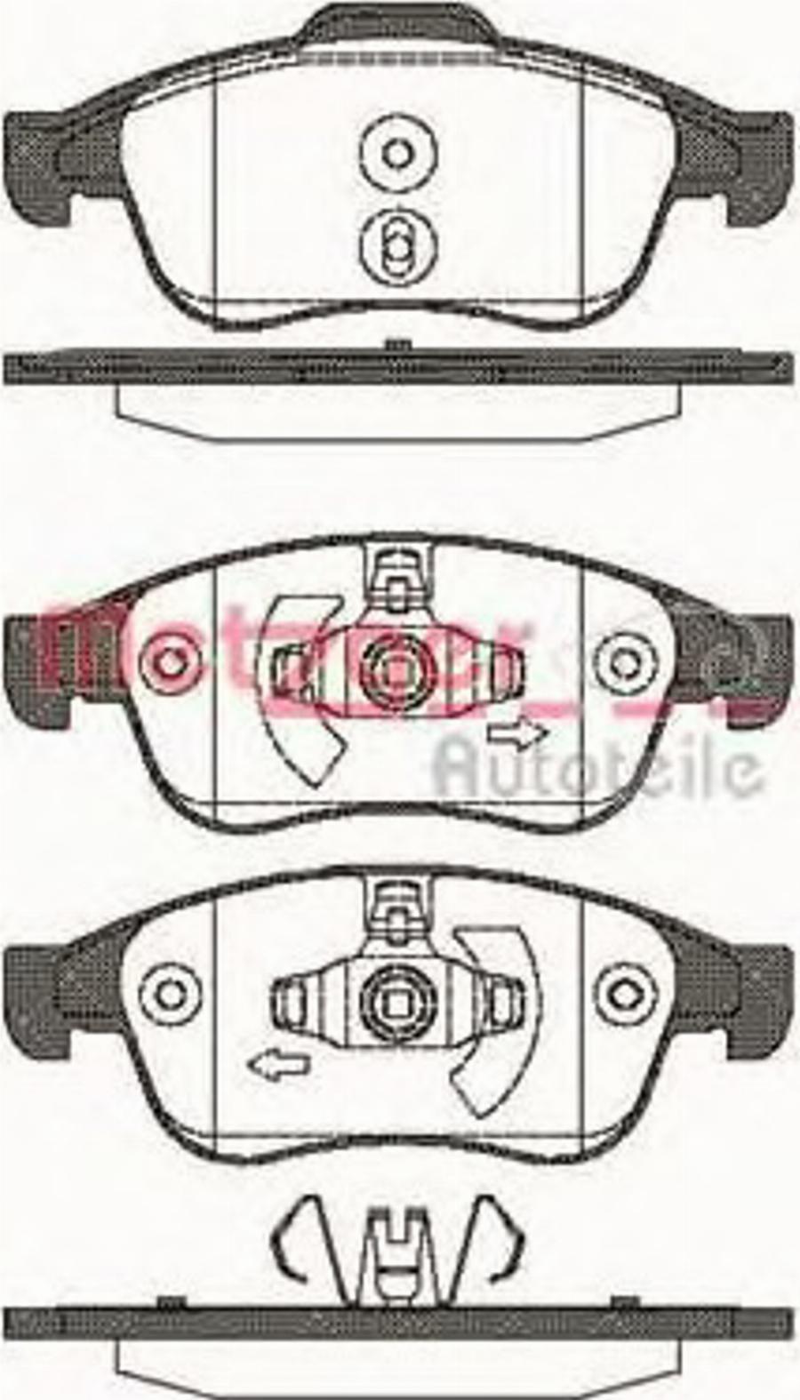 Metzger 1248.10 - Bremžu uzliku kompl., Disku bremzes www.autospares.lv