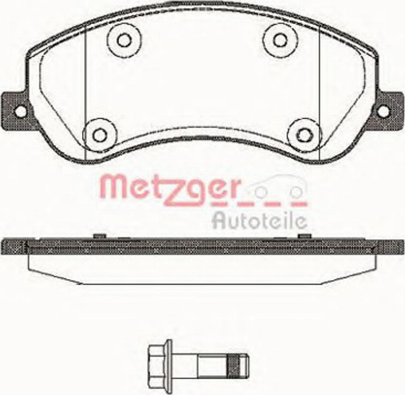 Metzger 1250.00 - Bremžu uzliku kompl., Disku bremzes www.autospares.lv