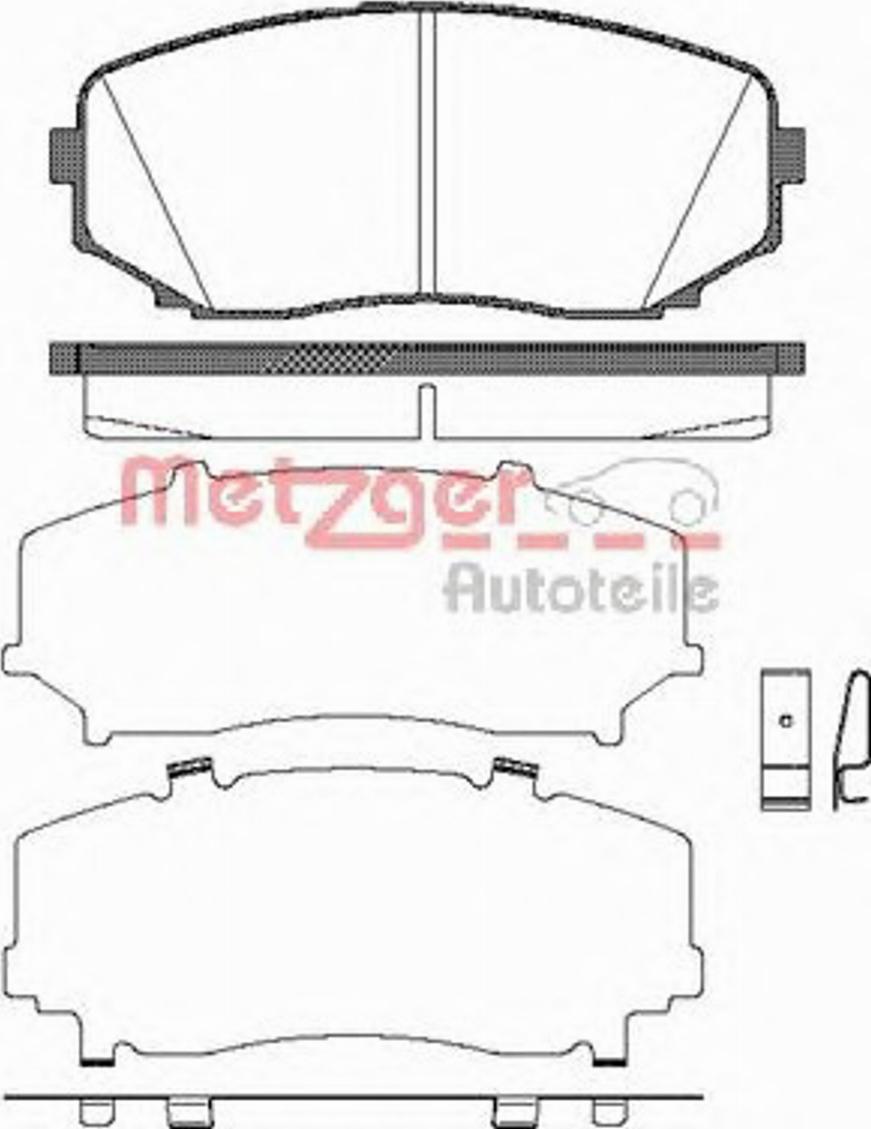 Metzger 126702 - Brake Pad Set, disc brake www.autospares.lv