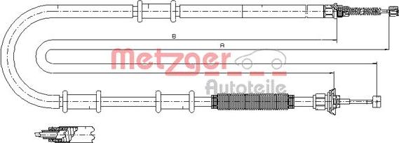 Metzger 12.0707 - Trose, Stāvbremžu sistēma www.autospares.lv