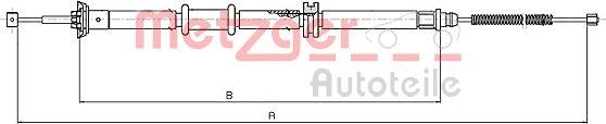 Metzger 12.0733 - Trose, Stāvbremžu sistēma www.autospares.lv