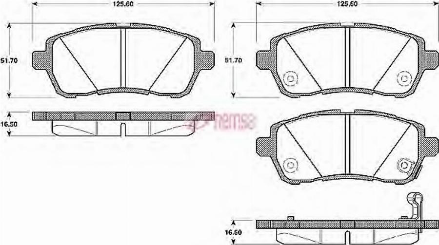 Metzger 1281.01 - Bremžu uzliku kompl., Disku bremzes www.autospares.lv