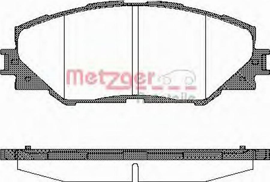 Metzger 1234.00 - Brake Pad Set, disc brake www.autospares.lv