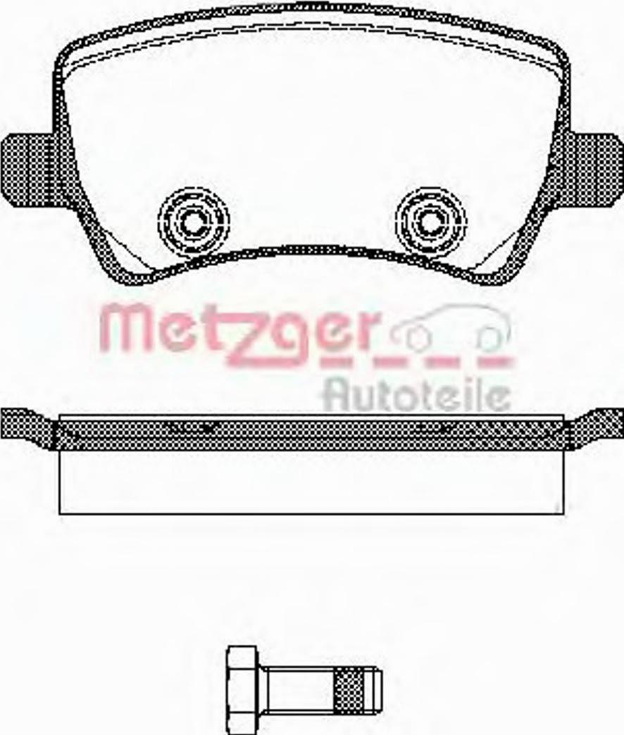 Metzger 123600 - Тормозные колодки, дисковые, комплект www.autospares.lv