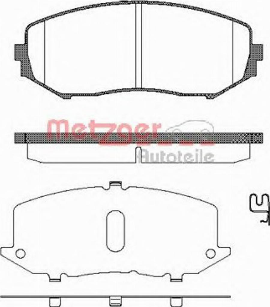 Metzger 1225.02 - Bremžu uzliku kompl., Disku bremzes www.autospares.lv