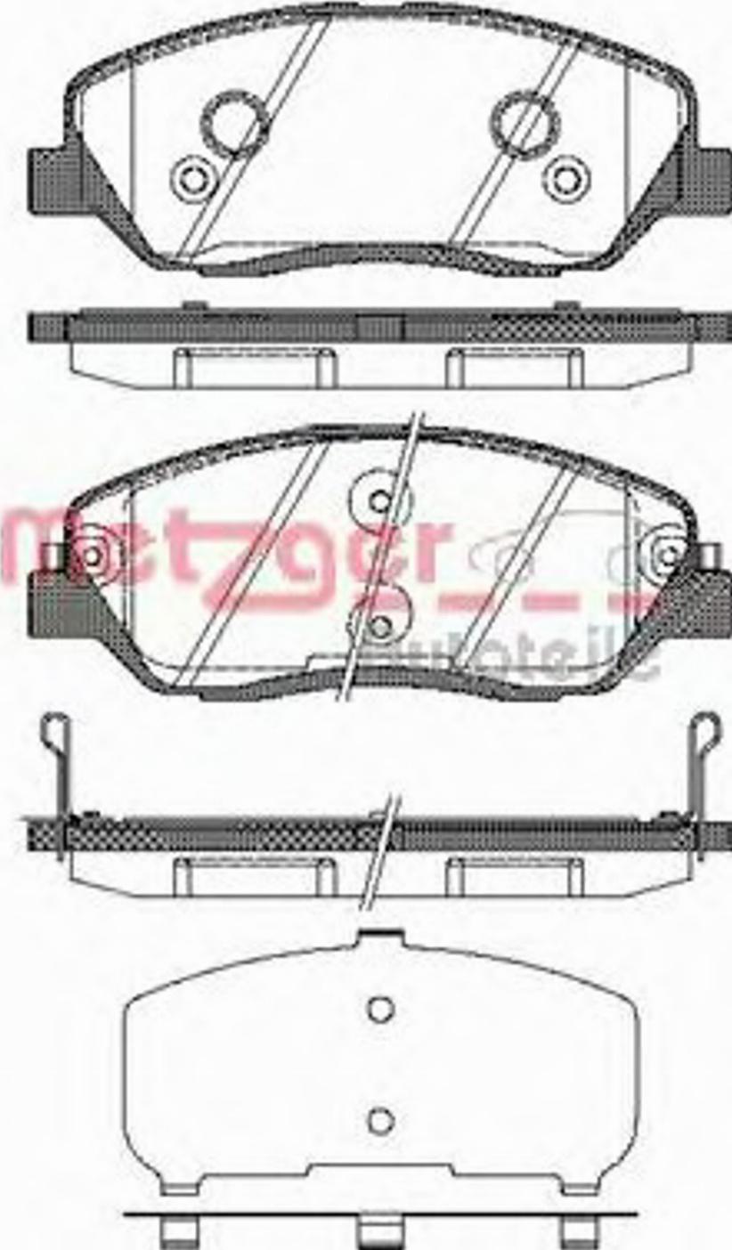 Metzger 122602 - Bremžu uzliku kompl., Disku bremzes autospares.lv