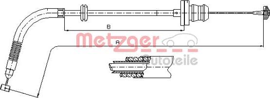 Metzger 12.7302 - Akseleratora trose www.autospares.lv